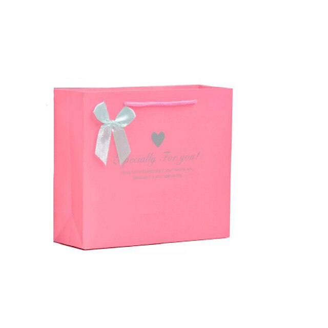  luxe geschenkverpakking papieren zakken custom handtassen van roze paars zakken huwelijkscadeau zakken een pak van vijf