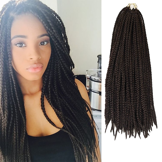  Faux Locs Dreadlocks Goddess Locs Box Braids Black Auburn Synthetic Hair 24 inch Braiding Hair 30 roots / pack / There are 30 roots per pack. Normally five to six packs are enough for a full head.