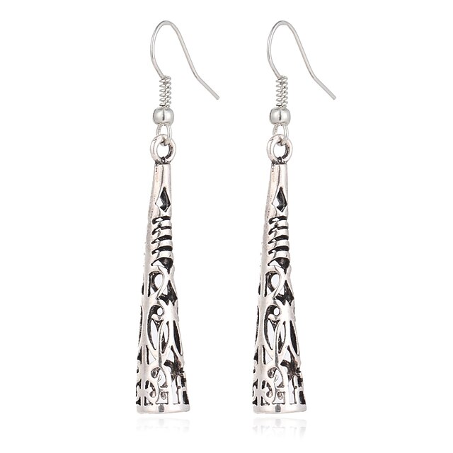  Mujer Pendientes colgantes Ahuecado Flor damas Aretes Joyas Plata Para Fiesta Casual Diario