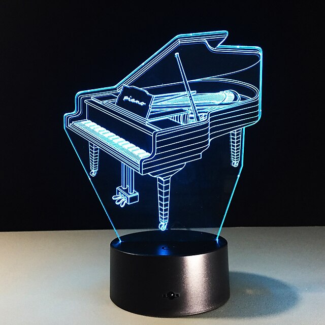  3Dナイトライト 小型 変色 アーティスティック 現代コンテンポラリー １枚