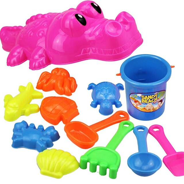  Beach Toy Beach Sand Toys Set Water Toys 12 pcs ABS Novelty Crocodile For Kid's Adults'
