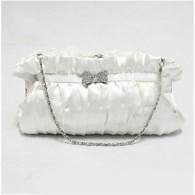  Women's Bags Polyester Evening Bag Bowknot White / Silver / Purple