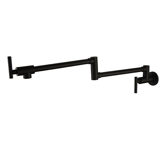  Kitchen faucet - Two Handles One Hole Oil-rubbed Bronze Pot Filler Wall Mounted Traditional Kitchen Taps