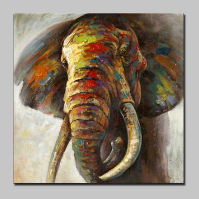  mintura® käsinmaalatut värikkäät norsun eläinöljymaalaukset kankaalle moderni abstrakti seinätaidekuva olohuoneen kodinsisustukseen valmiina ripustettavaksi venytetyllä kehyksellä