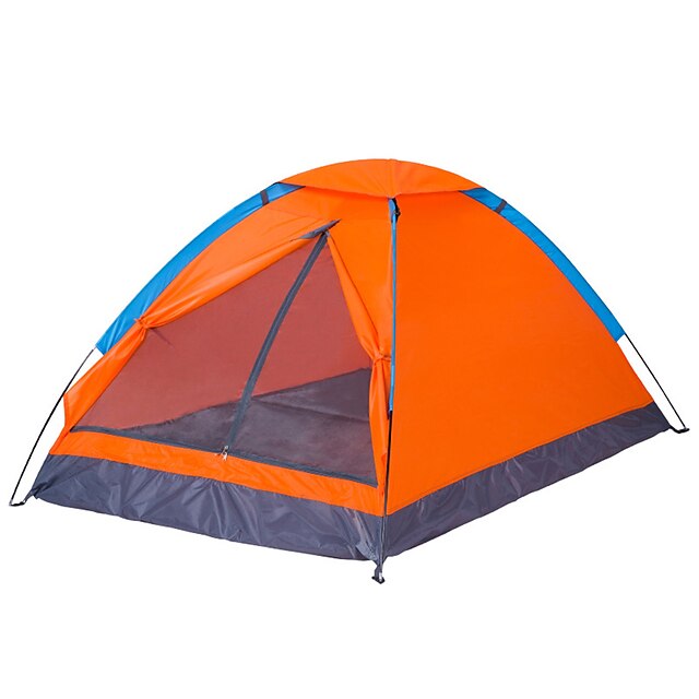  2 personer Telt Utendørs Vanntett Bærbar Vindtett Med enkelt lag camping Tent til Fisking Strand Camping PU Aluminium / Ultra Lett (UL) / Myggvern / Ultra Lett (UL)