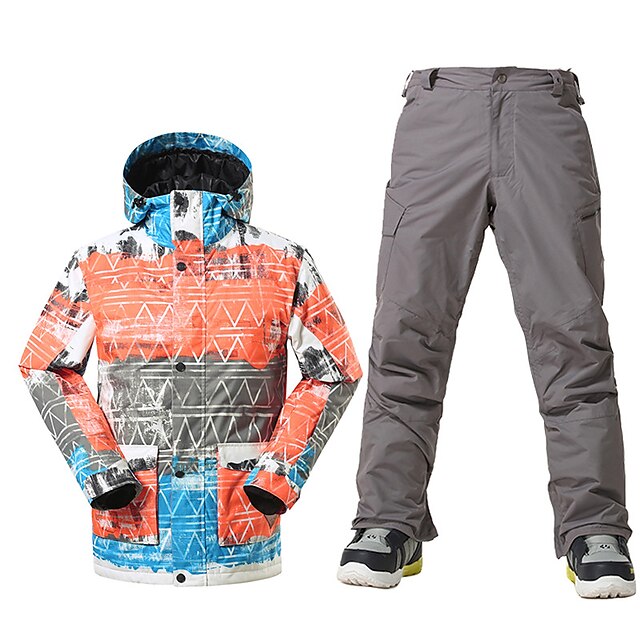  GSOU SNOW Homme Veste et Pantalons de Ski Etanche Chaud Coupe Vent Ski Sports d'hiver Polyester Ensembles de Sport Tenue de Ski / Respirable / Respirable