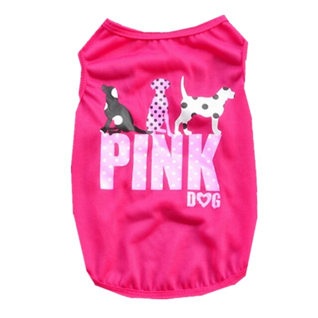  Dog Shirt / T-Shirt Vest Puppy Clothes Letter & Number Casual / Daily Dog Clothes Puppy Clothes Dog Outfits Purple Green Rose Costume for Girl and Boy Dog Terylene XS S M L