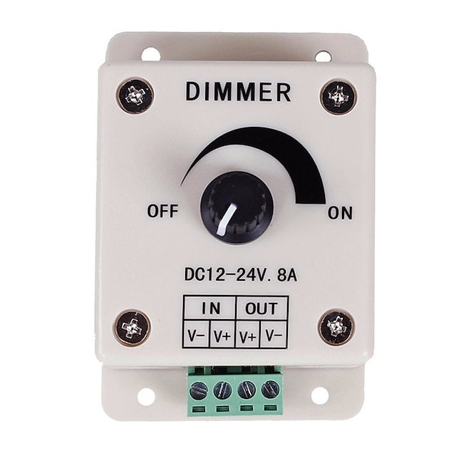  pwm dimmen controller voor led-verlichting of lint 12 volt 8 ampadjustable helderheid lichtschakelaar dimmer controller dc12v 8a 96w voor led strip licht