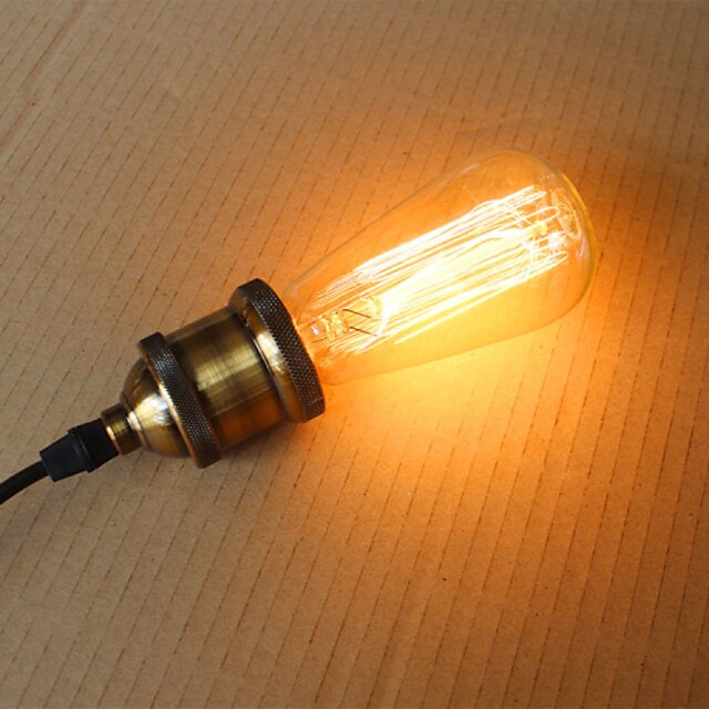  1kpl 25 W E26 / E26 / E27 / E27 ST58 Lämmin valkoinen Himmennetty Vintage Edison-hehkulamppu 220-240 V / 110-130 V