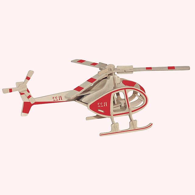  Wooden Puzzle Wooden Model Plane / Aircraft Famous buildings Chinese Architecture Professional Level Wooden 1 pcs Helicopter Kid's Adults' Boys' Girls' Toy Gift