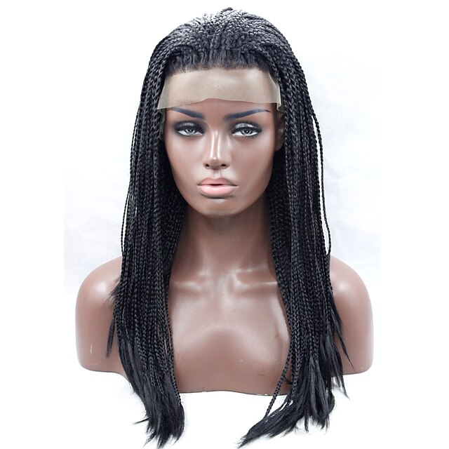  Synthetic Wig Straight Lace Front Wig Natural Black #1B Synthetic Hair Black