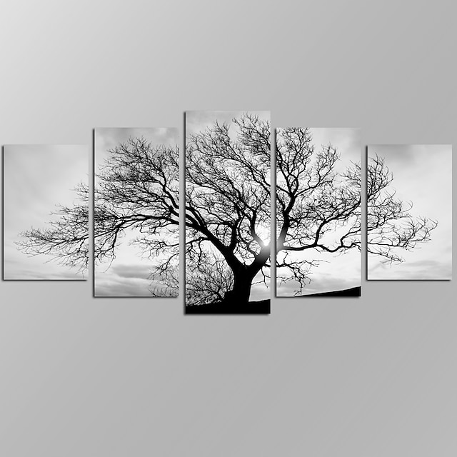  مناظر طبيعية مجردة الحديث,خمس لوحات قماش القنب أفقي الطباعة جدار ديكور For تصميم ديكور المنزل