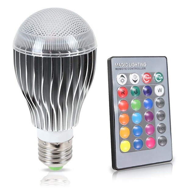  8 W Bombillas LED de Globo 850 lm E26 / E27 A70 1 Cuentas LED COB Impermeable Con Sensor Sensor de infrarrojos RGB 85-265 V / Regulable / 1 pieza / Cañas