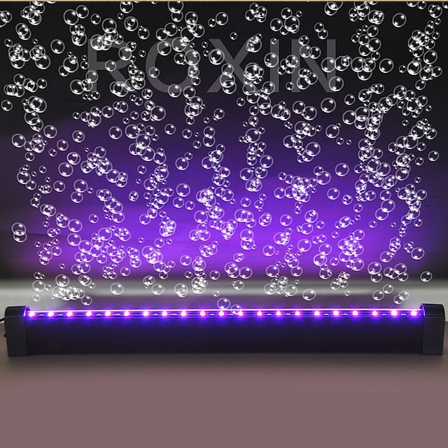  wasserdichtes Aquarium LED-Beleuchtung Blase bunte Lichtleiste Streifenlichtlampe 100-240V