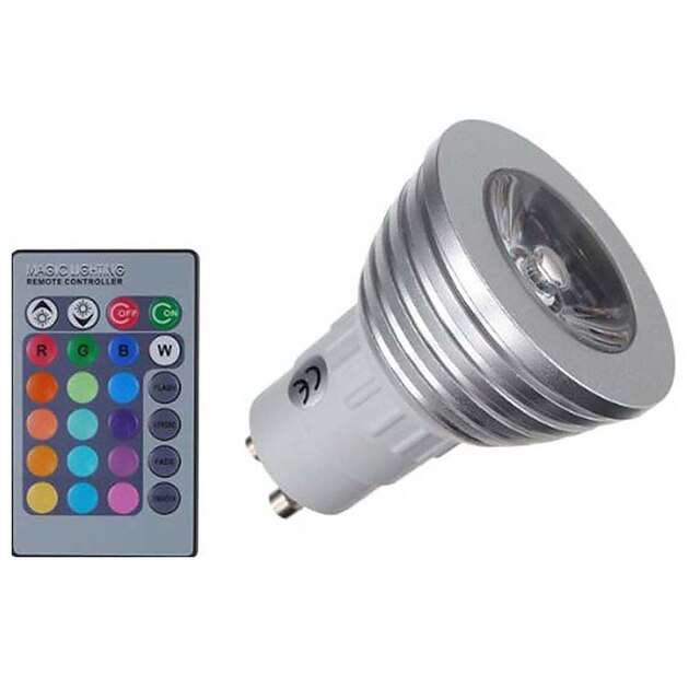  4 W LED-kohdevalaisimet 400 lm E14 GU10 GU5,3(MR16) MR16 1 LED-helmet COB Himmennettävissä Kauko-ohjattava Koristeltu RGB 85-265 V / 1 kpl / RoHs / CE