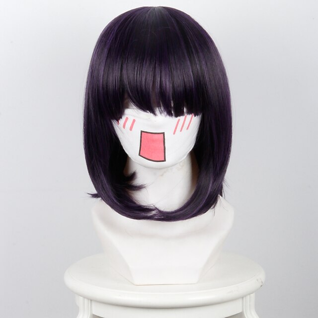  Synthetic Wig Cosplay Wig Straight Straight Bob Wig Short Purple Synthetic Hair Women's Purple
