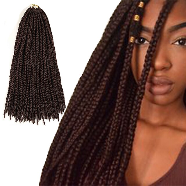  Box Braids Twist Vlechten Extentions van mensenhaar 100% kanekalon haar Kanekalon Vlechtjes Vlechthaar 12 wortels / pack