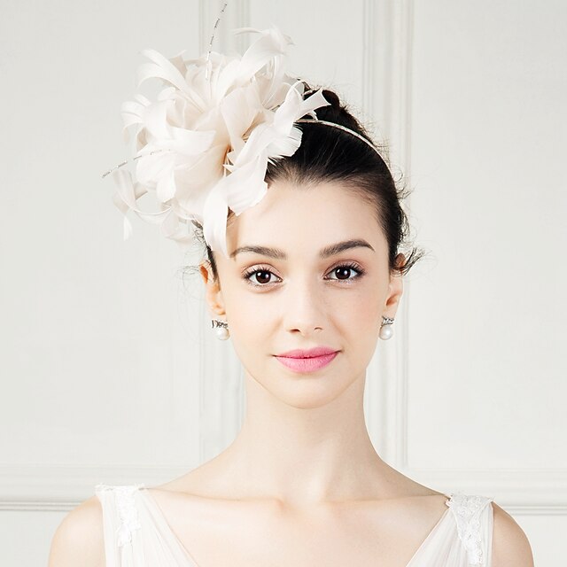  pióro fascinators kwiaty headpiece klasyczny kobiecy styl