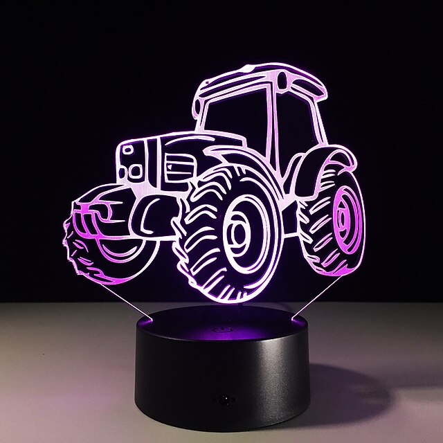  Luz nocturna 3D Tamaño Compacto Color variable Artístico Contemporáneo moderno 1 pieza