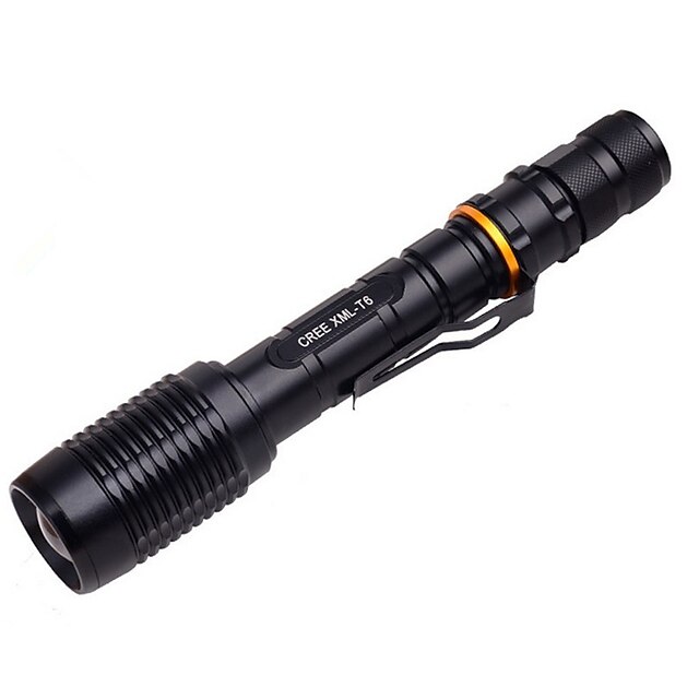  Supfire LED Taschenlampen LED Cree® XM-L T6 Sender 800 lm Kompakte Größe Einfach zu tragen Camping / Wandern / Erkundungen Für den täglichen Einsatz Radsport Schwarz Weiß / Silber