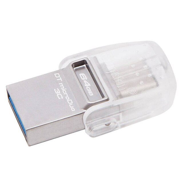  Kingston 64GB memoria USB Disco USB USB 3.1 / Tipo C Metal Tamaño Compacto / Rotativo DTDUO3C