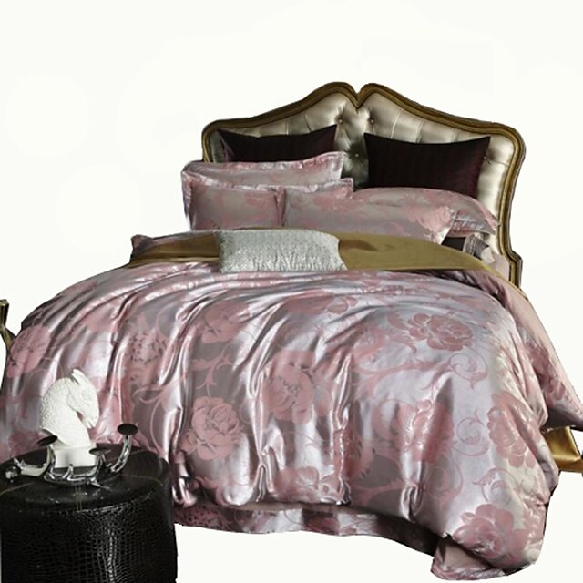 Bedtoppings Cotton Rich Jacquard Embossed 4pcs Duvet Cover Set