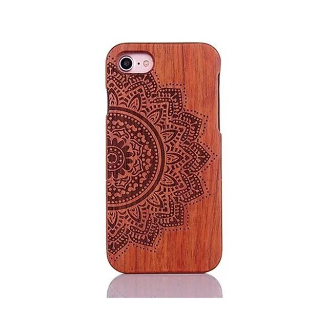  Hülle Für Apple iPhone 7 Plus / iPhone 7 / iPhone 6s Plus Stoßresistent / Geprägt / Muster Rückseite Mandala / Blume Hart Hölzern