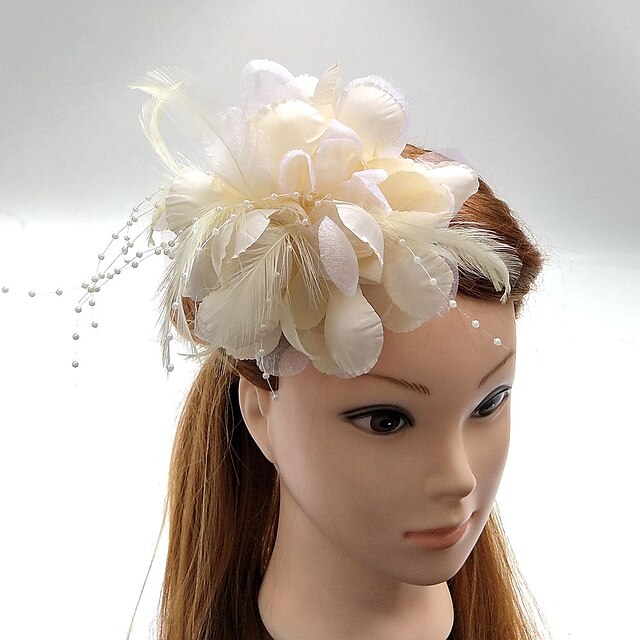  plumas de gasa fascinators flores guirnaldas headpiece estilo elegante