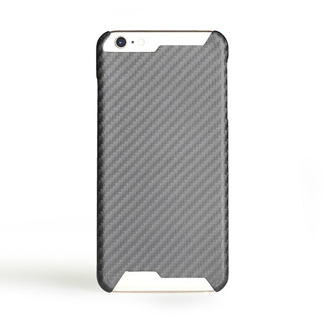  Capinha Para Apple iPhone 7 Plus / iPhone 7 / iPhone 6s Plus Ultra-Fina Capa traseira Sólido Rígida Fibra de carbono