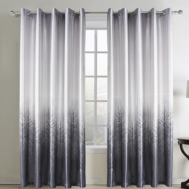  skräddarsydda energibesparande gardiner draperar två paneler för vardagsrum