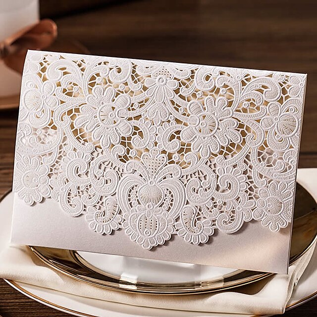  Wrap & Pocket Wedding Invitations 10 - Others / Invitation Cards Classic Material / Card Paper Flower