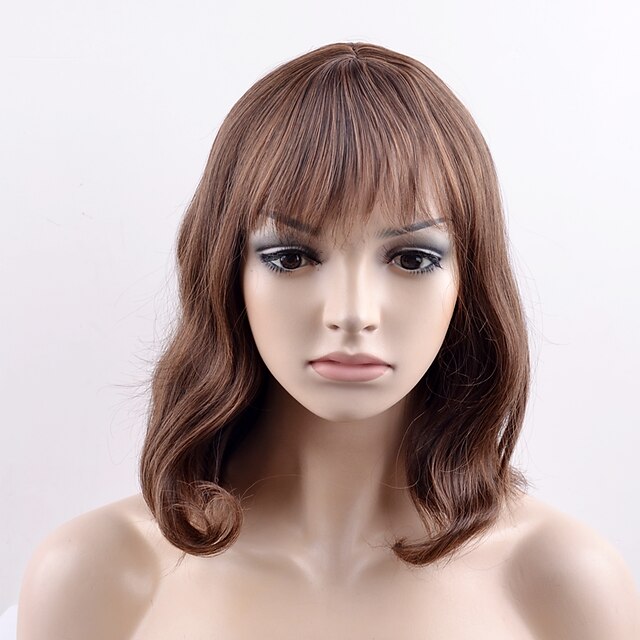  Synthetic Wig Straight Straight Wig Short Brown Synthetic Hair Women's Brown