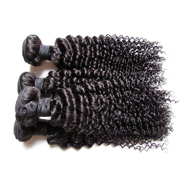  Remy-hår Fläta av remy-människohår Lockigt / Kinky Curly Brasilianskt hår 400 g Längre än ett år