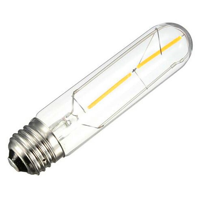  1pc 2 W LED-glødepærer 200 lm E26 / E27 T10 2 LED perler COB Dekorativ Varm hvit 220-240 V / 1 stk. / RoHs