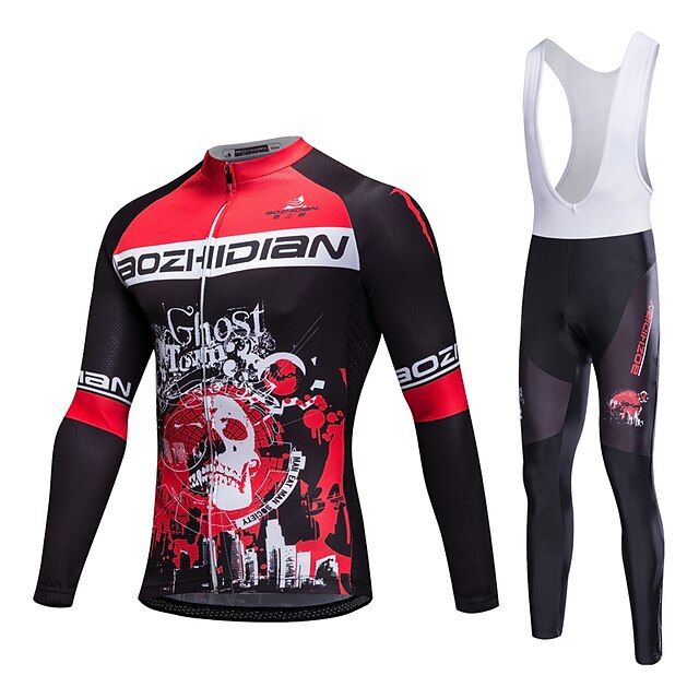  AOZHIDIAN Spring/Summer/Autumn Long Sleeve Cycling JerseyLong Bib Tights Ropa Ciclismo Cycling Clothing Suits #AZD098