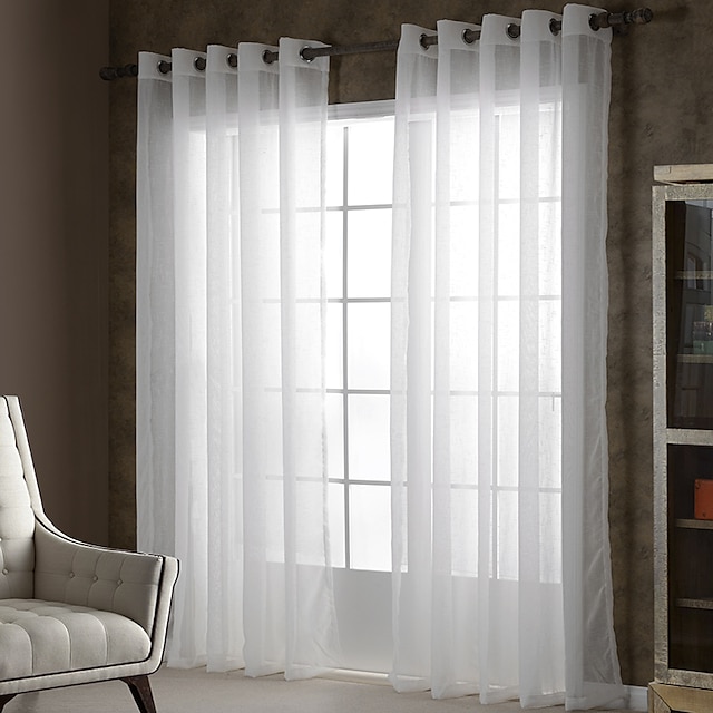  Custom Made Energy Saving Sheer Curtains Shades Two Panels 2*(72W×120