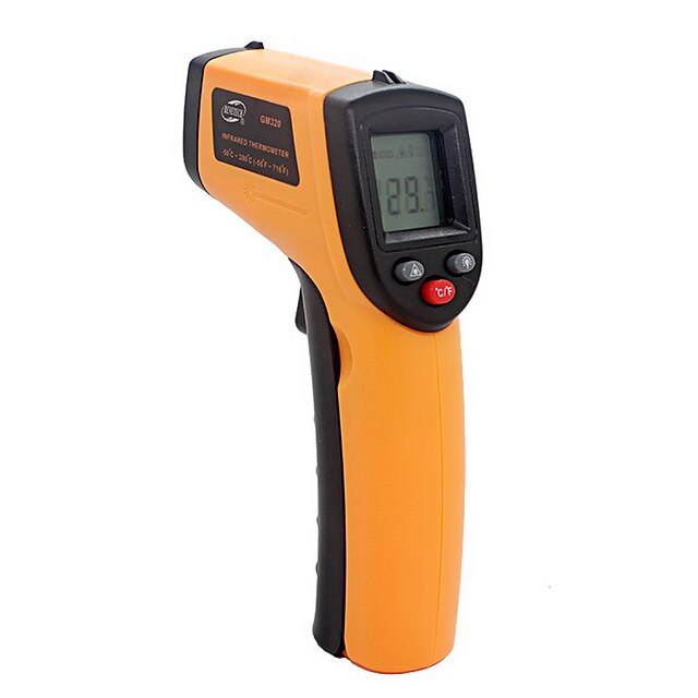  infrarødt termometer gm320 -50-380 ℃ abs lcd display aaa batteri