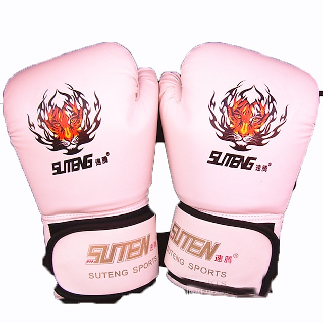  Снарядные перчатки Тренировочные боксерские перчатки Перчатки для грэпплинга Для Бокс Каратэ Бои без правил Полный палец Дышащий Износостойкий Защитный PU Универсальные - Розовый