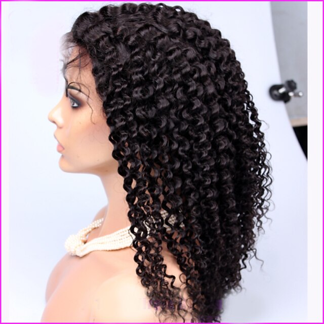  Přírodní vlasy Se síťkou Se síťovanou přední částí Paruka Kinky Curly Afro Hustota 100% ručně vázaná Afroamerická paruka Přírodní vlasová
