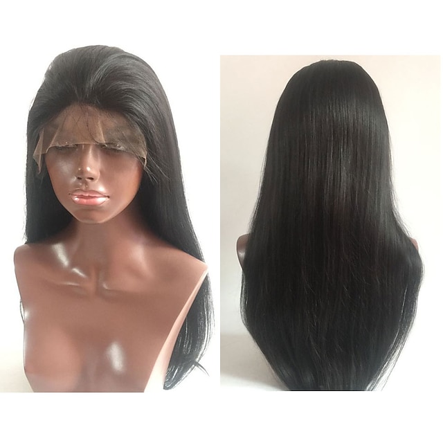 Beauty & Hair Wigs & Hair Pieces | Human Hair Glueless Full Lace Full Lace Wig Brazilian Hair Straight Wig 130% Density 8-26 inc