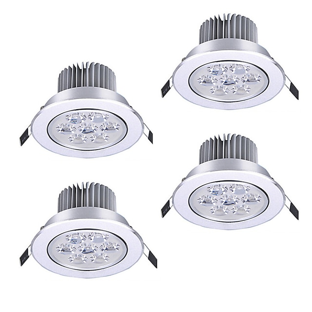  4PCS 7W LED Dimming High Power LED Ceiling Spot Warm White/Natural White/Cold White/Thickened Aluminum High Brightness Bead AC12V/AC220V/AC110V