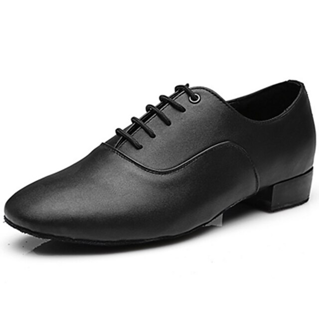 Men's Jazz Shoes Leatherette Heel Low Heel Customizable Dance Shoes