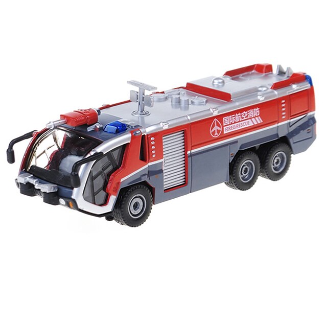 Fire Engine Vehicle Toy Truck Construction Vehicle Toy Car 1:50 Retractable Metalic Plastic ABS 1 pcs Kid's Boys' Toy Gift
