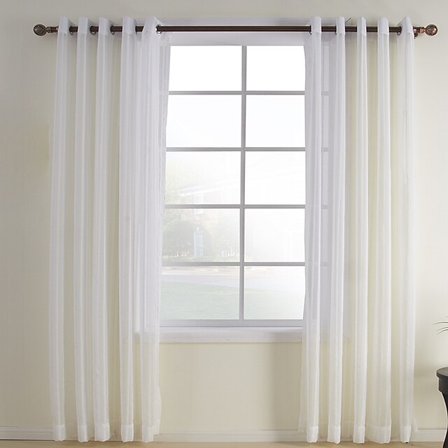  Custom Made Sheer Sheer Curtains Shades Two Panels  / Jacquard / Bedroom