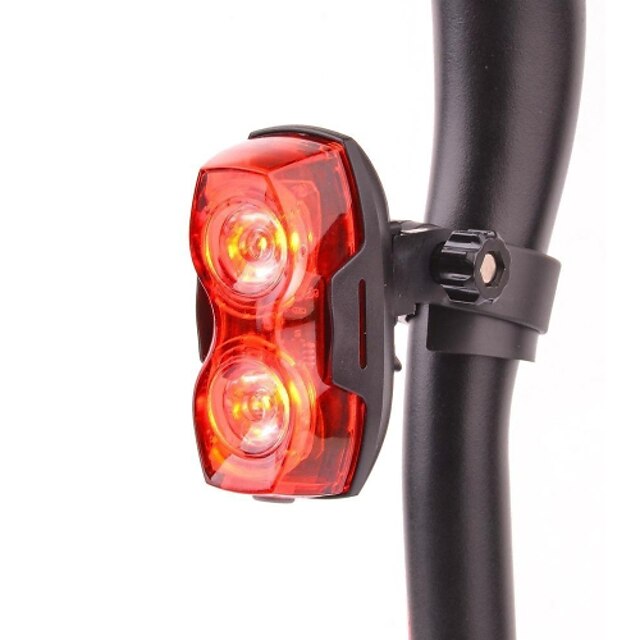  3-Mode 2-LED Red Light Bike Bicycle LED Burst Flashing Rear Light (2 x AAA)
