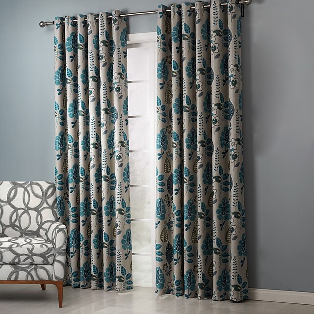  Op maat gemaakt Verduisterend Curtains Drapes Twee panelen 2*(W107cm×L213cm) / Slaapkamer