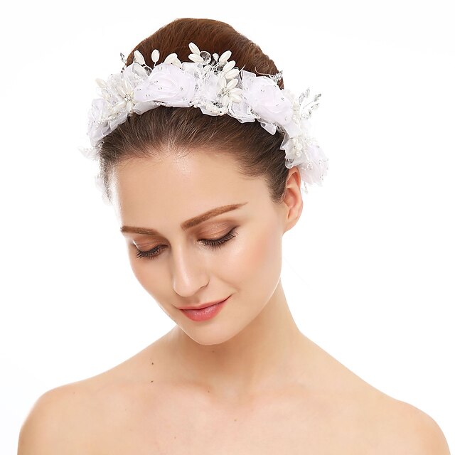  Crystal / Imitation Pearl / Lace Headbands with 1 Wedding / Special Occasion Headpiece