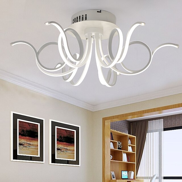  6-light 80 cm mini style / led flush mount light aluminium silver modern modern 110-120v / 220-240v