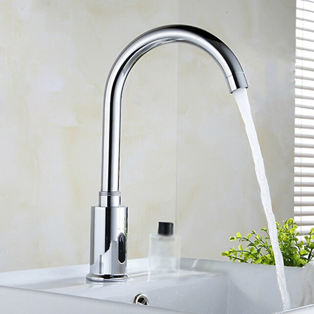  Håndvasken vandhane - Touch / ikke-touch Krom Centersat Et Hul / Håndfri Et HulBath Taps