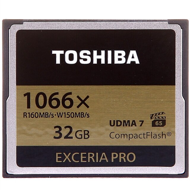  Toshiba 32GB Compact Flash  CF Card cartão de memória EXCERIA Pro 1066X VPG-65